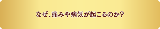 なぜ、痛みや病気が起こるのか？